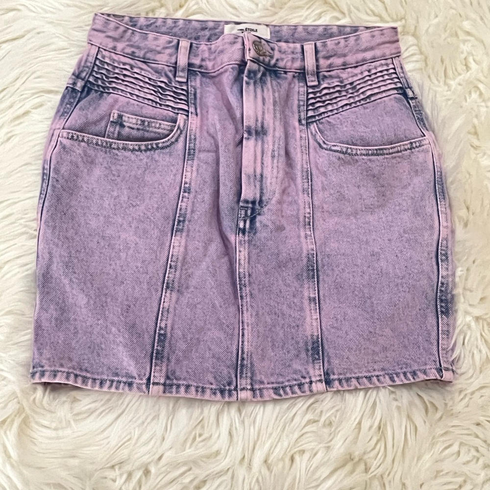 Isabel Marant Lavender Denim Pencil Skirt